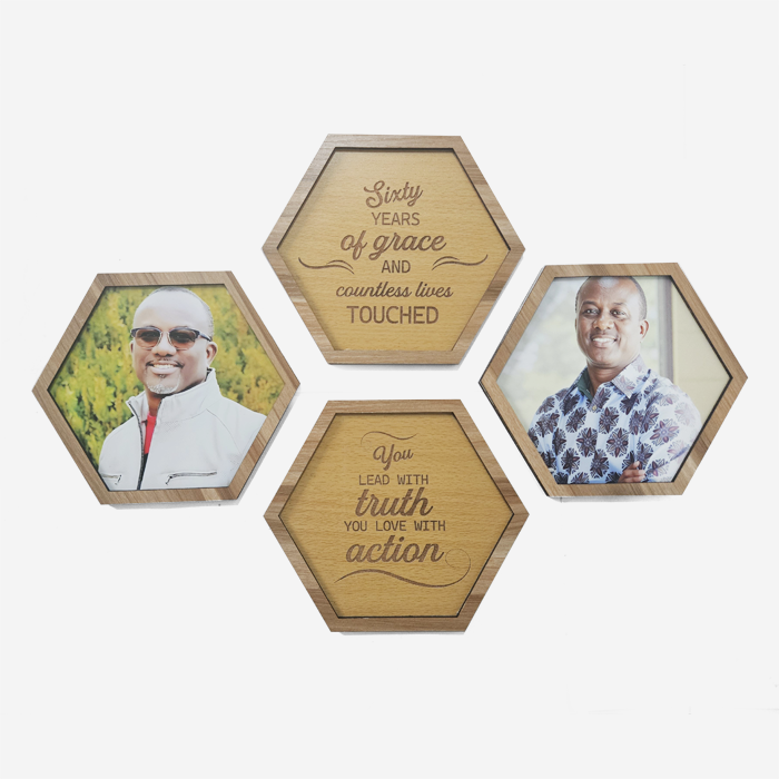 "Modern Heritage" Hexagonal Personalized Wall Gallery