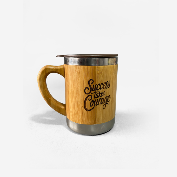 Personalized Bamboo & Stainless Steel Travel Mug