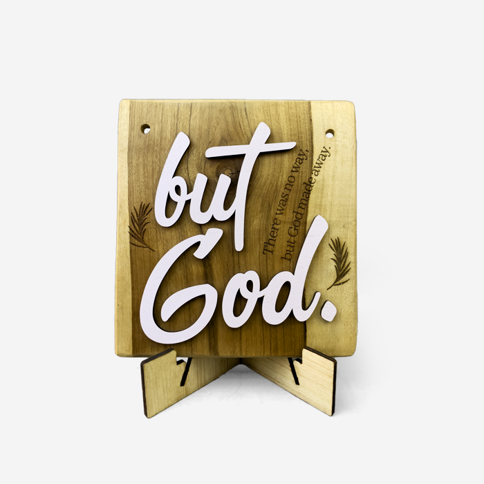 But God 3D Script Desktop Plaque