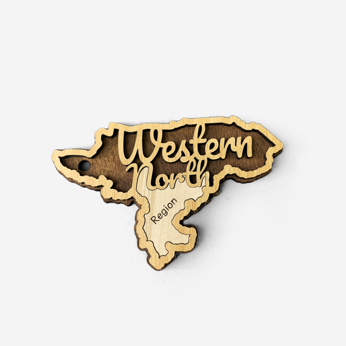 Custom 3D Script Name & Regional Keychains — Two-Tone Wood Finish