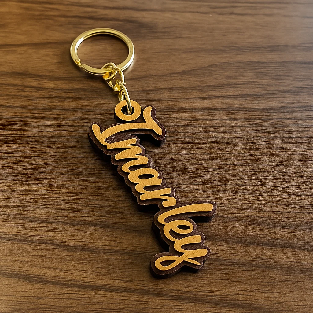 Custom Double-Layer Wooden Key Holder