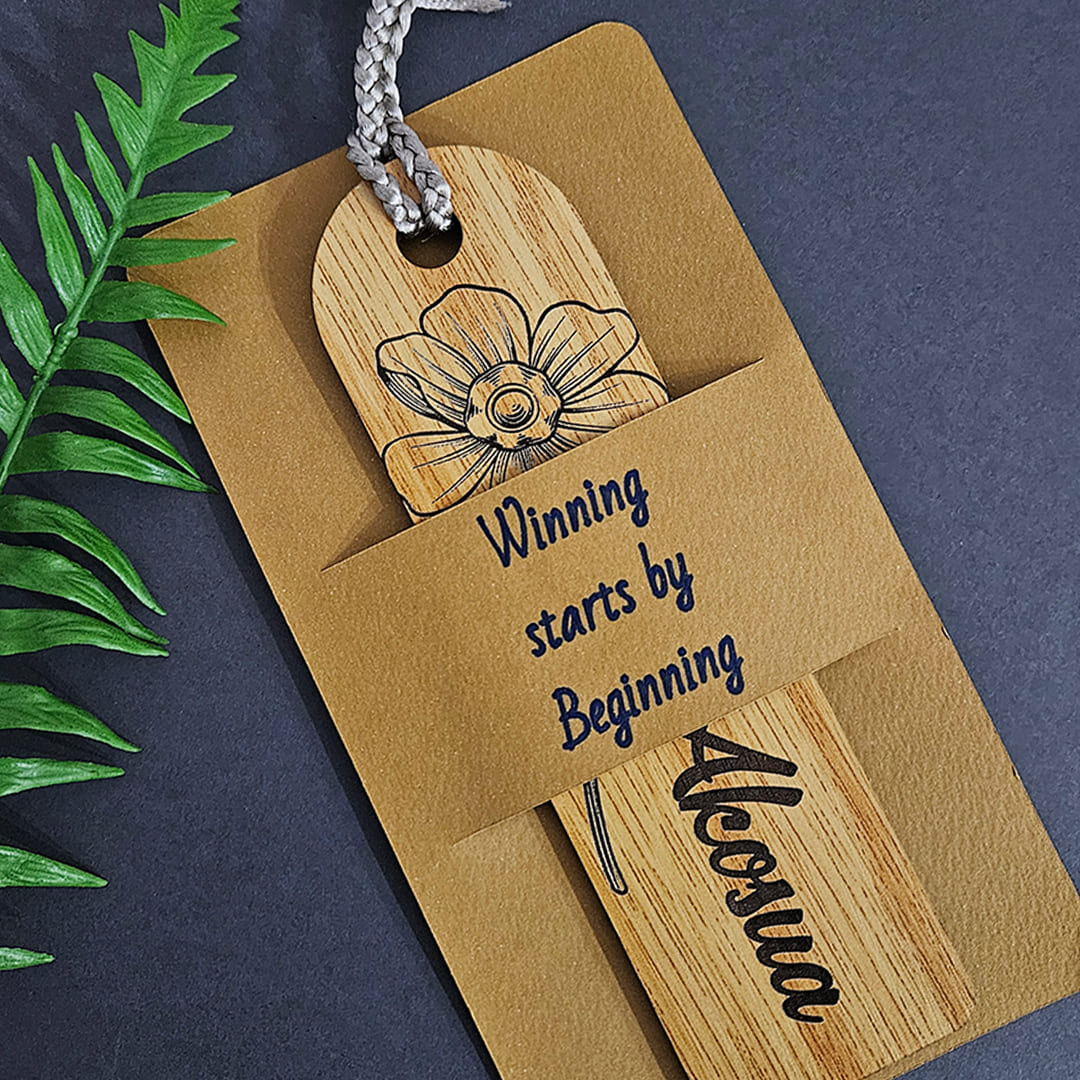 Personalized Wooden Engraved Bookmark