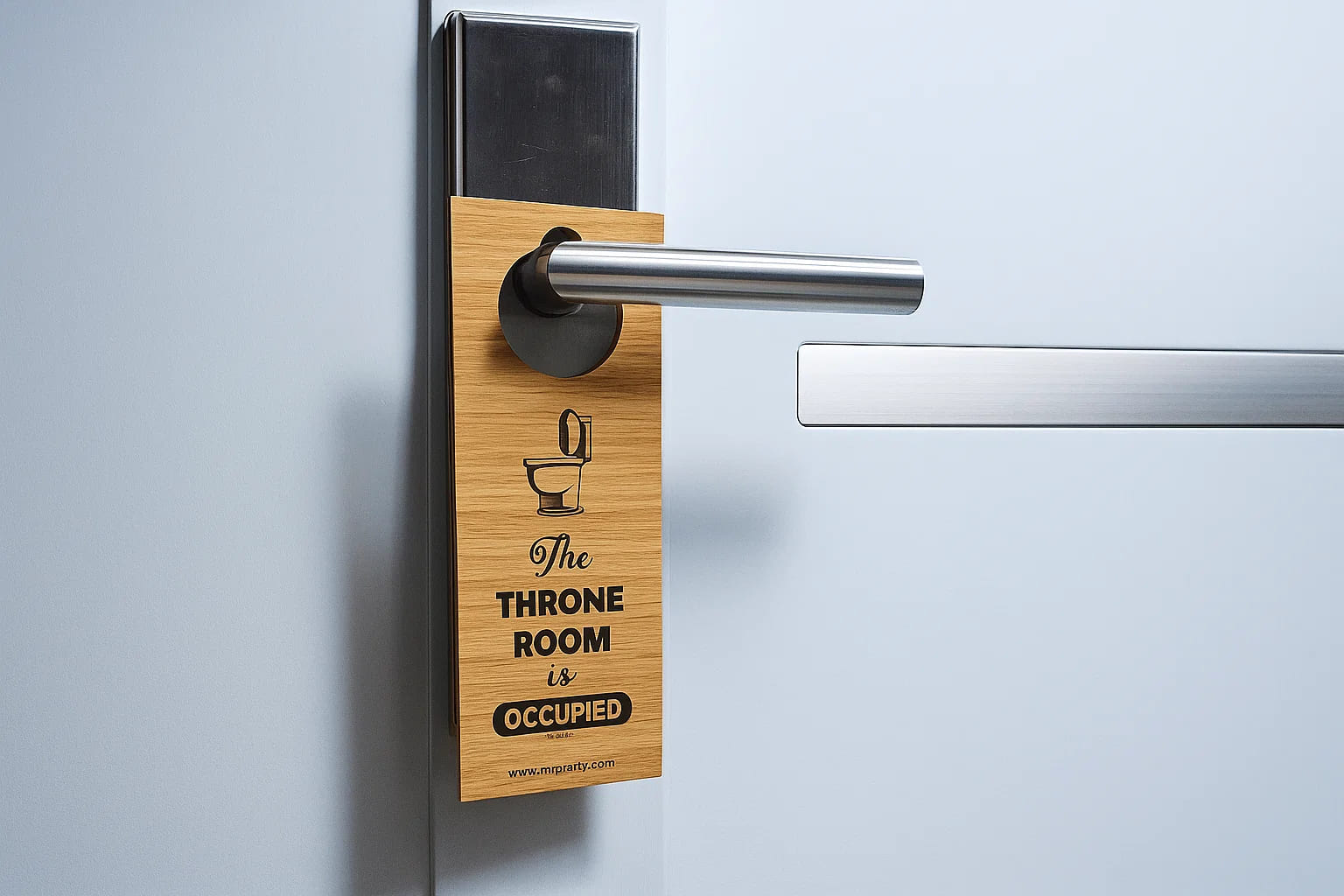 Premium Engraved Bathroom Signage – Wooden Finish