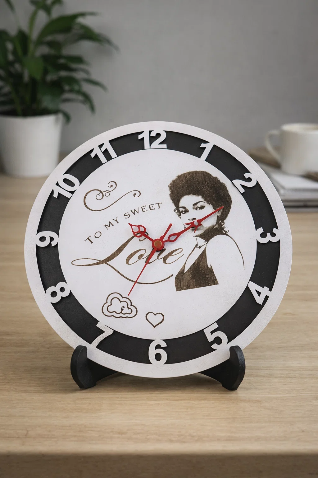 Timeless Love – Personalized Photo Desk Clock